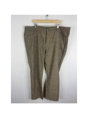 Paisley & Gray Mens Slim Tweed Brown Wool Blend Trousers Pants 44x32 NWT